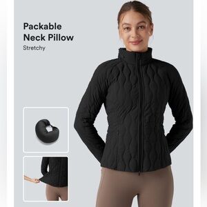 Halara PuffFlex High-neck Thumb Holes Stretchy Workout Padded Jacket